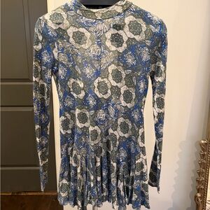 Free People Annabelle Tunic Dress – Mosaic Print, Size M